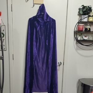 Women's Halloween Cosplay Costume,Purple Cape and Anime Cosplay Waist Belt, Cost